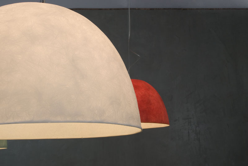 Pendant Lamp H2O Nebulite In-Es Artdesign Collection Luna Color Red Size 27,5 Cm Diam. 46 Cm